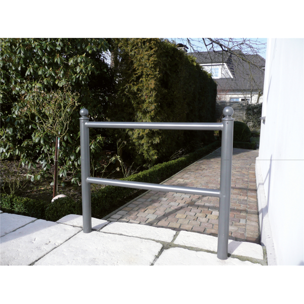 Bicycle lean-on hoop | with flat or ball head | with ball head, for casting in concrete | hot-dip galvanized